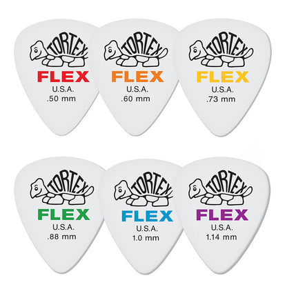 Jim Dunlop ジム ダンロップ 428R TORTEX FLEX STANDARD  ティアドロップギター ピック 6枚入り
