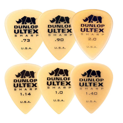 Jim Dunlop ジム ダンロップ 433R-◯◯ ギターピック ライノホーン先端 透明イエロー 6枚入り
