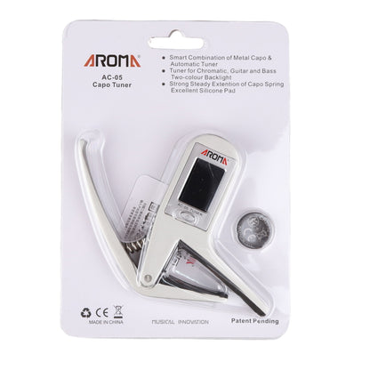 AROMA アロマ AC-05 アコースティックギター  用カポタスト 銀色