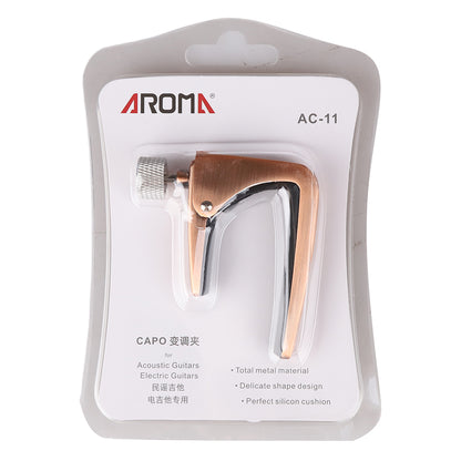 AROMA アロマ AC-11 アコースティックギター用カポタスト ノブ式 亜鉛合金製