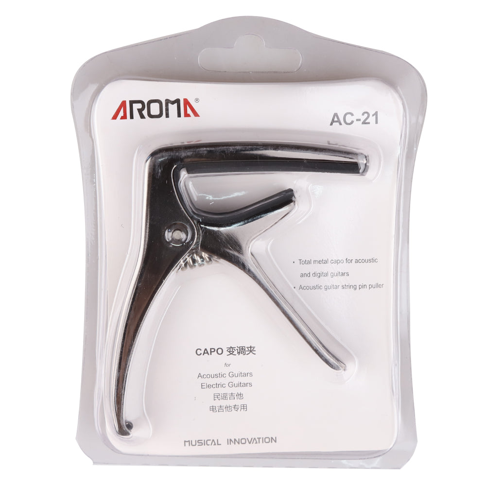AROMA アロマ AC-21 アコースティックギター用カポタスト 亜鉛合金