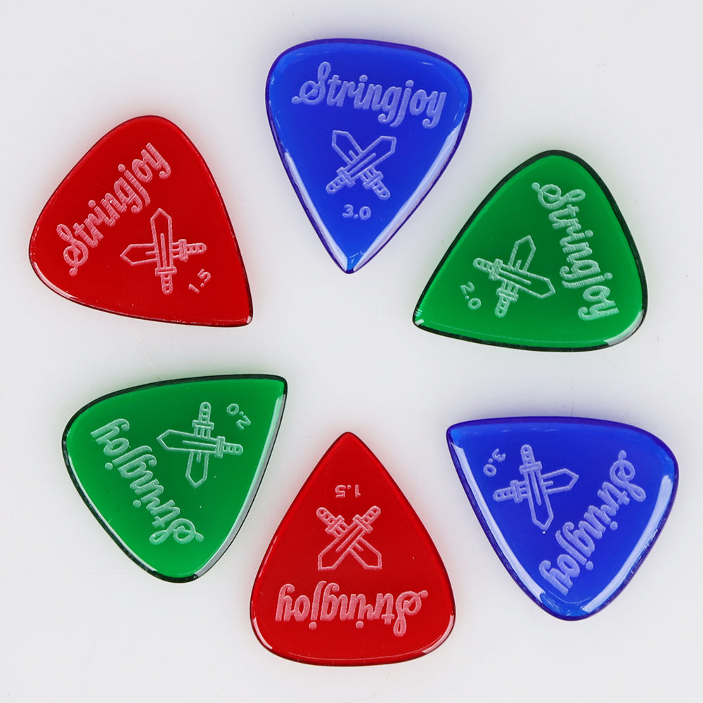Stringjoy  ストリングジョイ ギターピック 2枚入り 耐摩耗 滑り止め仕様