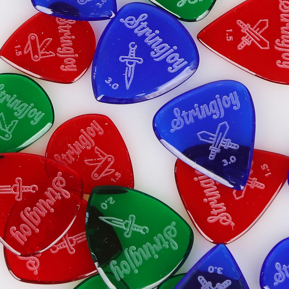 Stringjoy  ストリングジョイ ギターピック 2枚入り 耐摩耗 滑り止め仕様