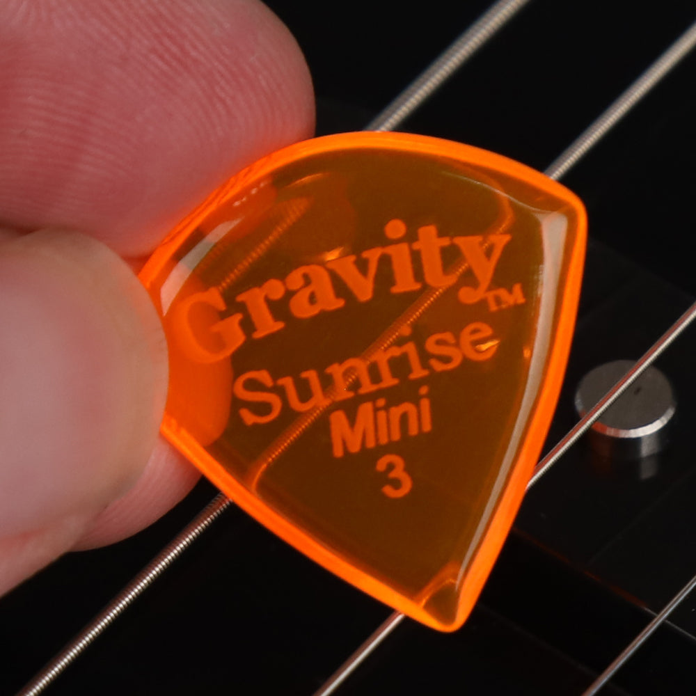 Gravity グラビティ Sunrise mini ギターピック GSUM3P orange 耐久性 1枚入り