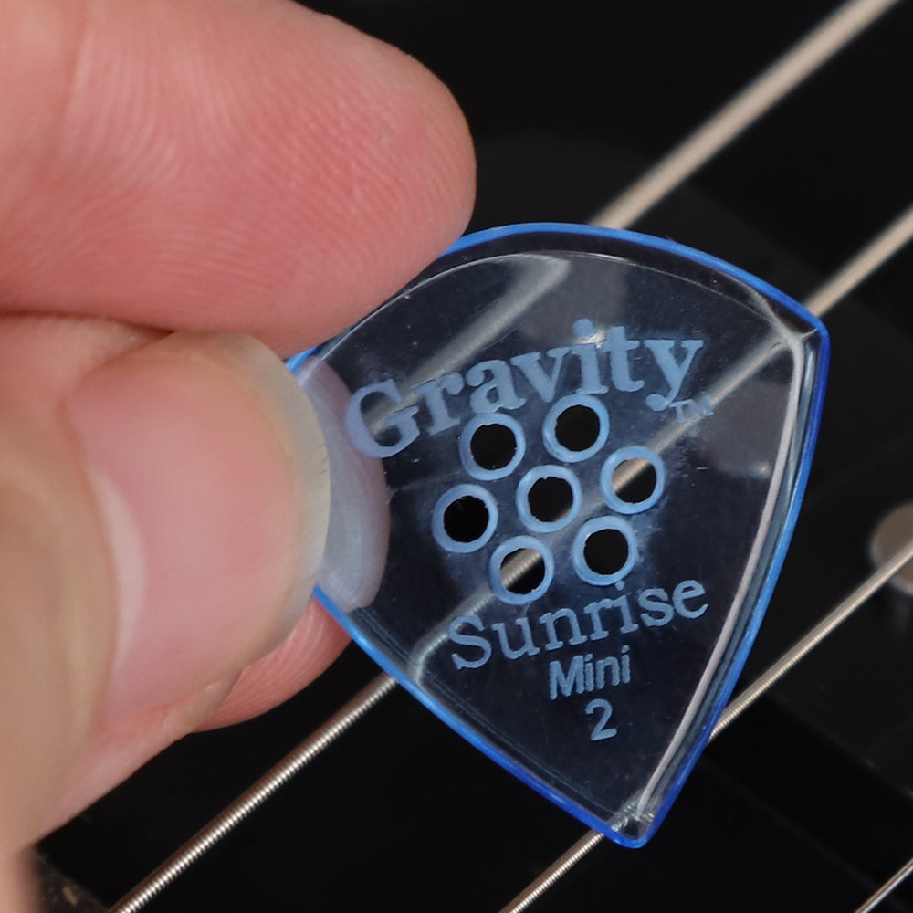 Gravity グラビティ Sunrise mini ギターピック GSUM2PM  blue 滑り止め耐久性 1枚入り