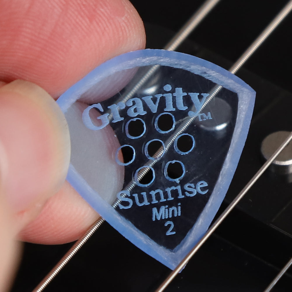 Gravity グラビティ Sunrise mini ギターピック GSUM2MM blue 滑り止め耐久性