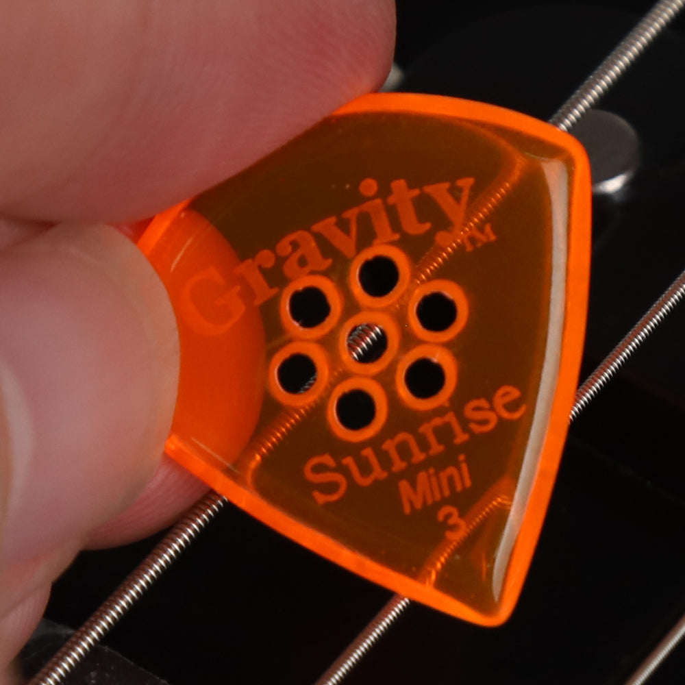 Gravity Sunrise mini ギターピック GSUM3PM orange 滑り止め耐久性