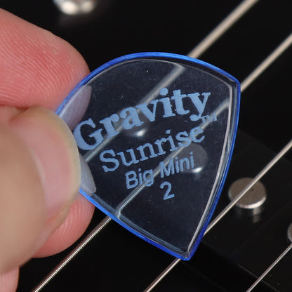 Gravity グラビティ Sunrise big mini ギターピック GSUB2P blue 滑り止め耐久性 1枚入り