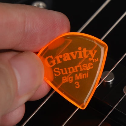 Gravity グラビティ Sunrise big mini ギターピック GSUB3P orange滑り止め耐久性 1枚入り