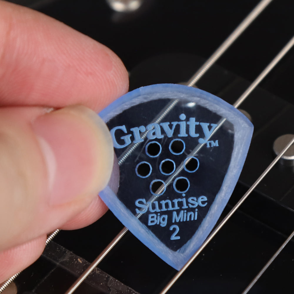 Gravity グラビティ Sunrise big mini ギターピック GSUB2MM  blue  滑り止め耐久性 1枚入り