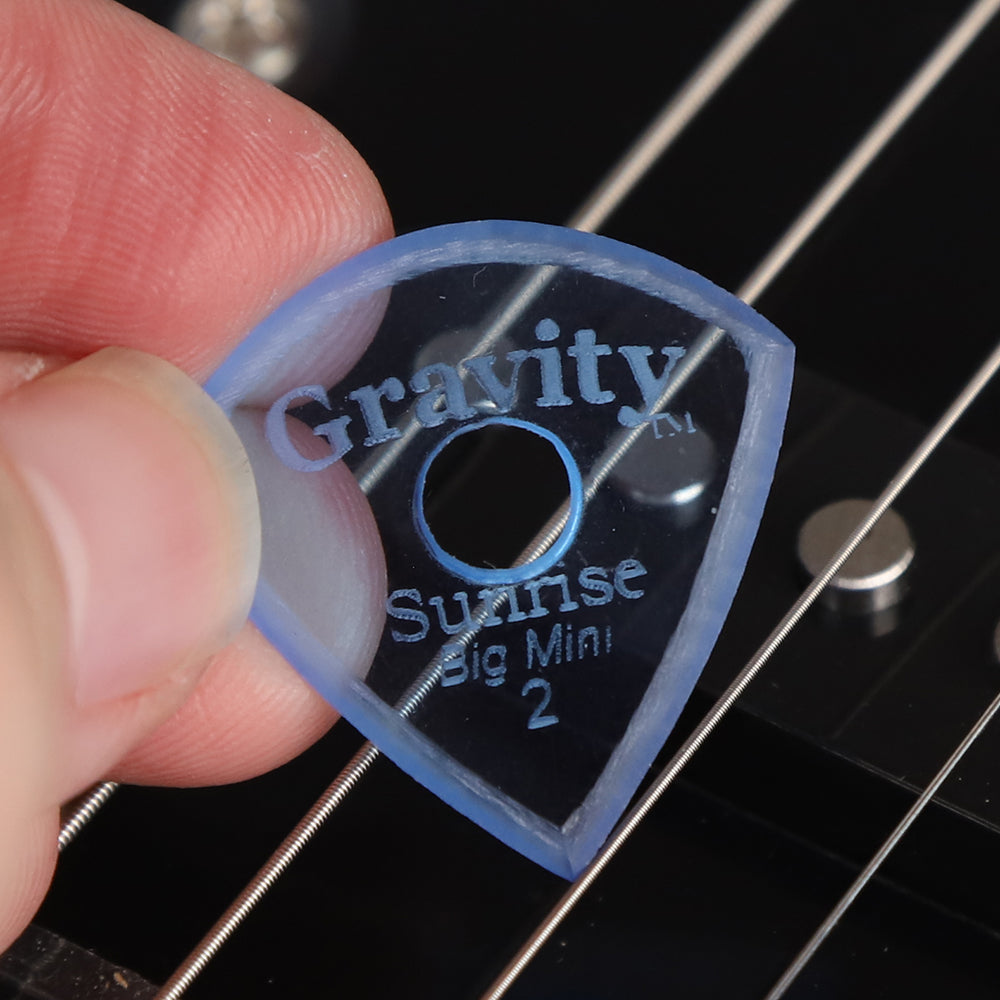 Gravity グラビティ Sunrise big mini ギターピックGSUB2MR  blue   滑り止め耐久性 1枚入り
