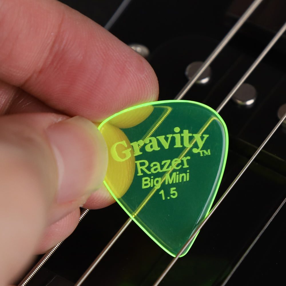 Gravity グラビティ Razer big mini ギターピック GRAB15P green 1枚入り