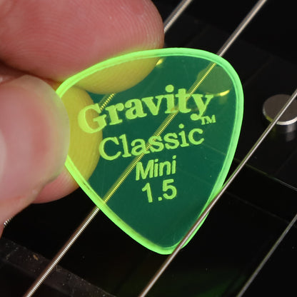 Gravity グラビティClassic Mini ギターピック JAZZ GCLM15M fluorescent green 1枚入り
