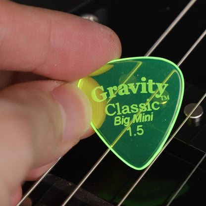 Gravity グラビティClassic big Mini ギターピック GCLB15P fluorescent green 1枚入り