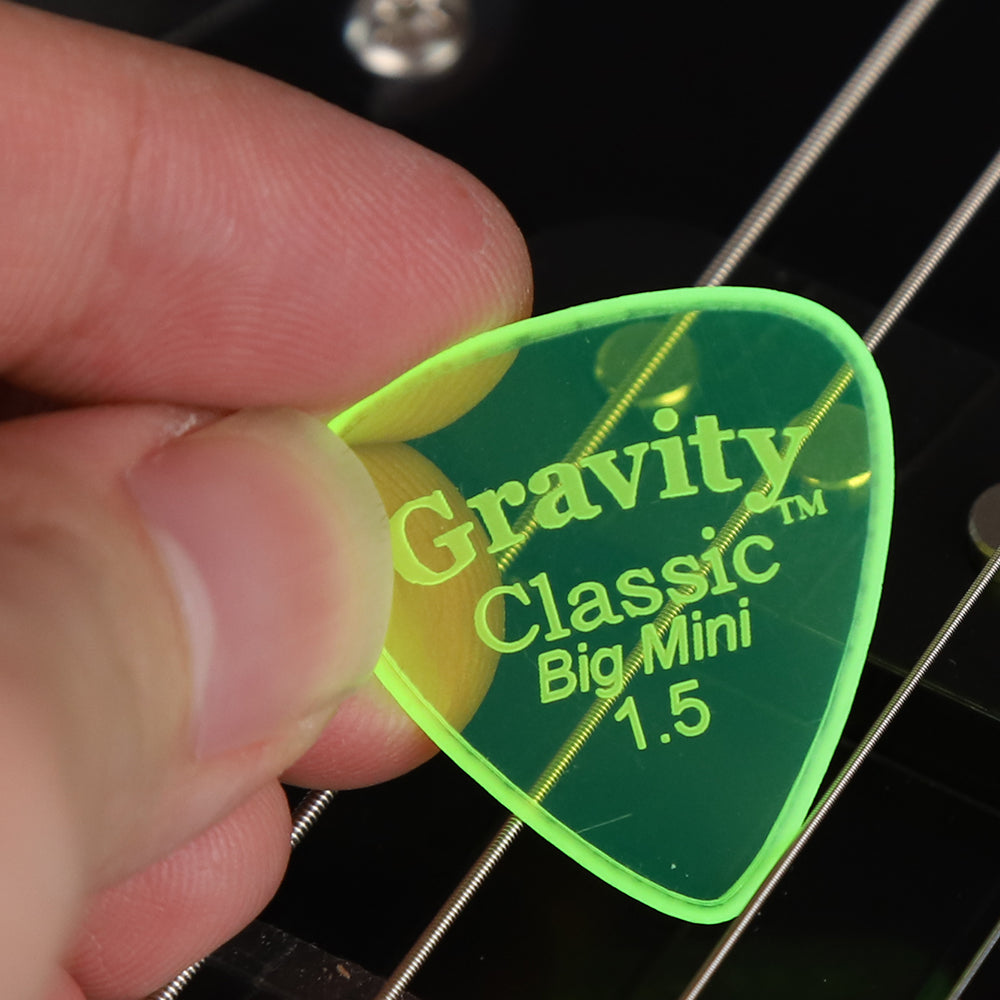 Gravity グラビティClassic big Mini ギターピックGCLB15M fluorescent green 1枚入り