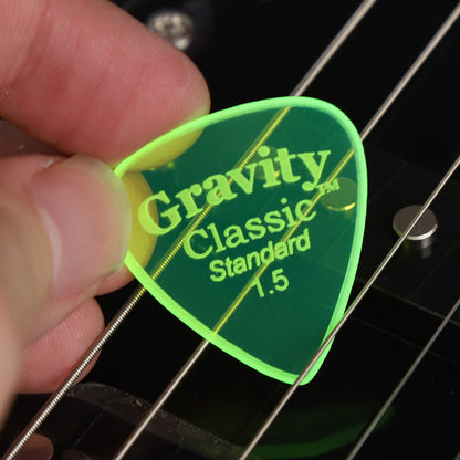 Gravity グラビティClassic Standard ギターピックGCLS15M fluorescent green 1枚入り