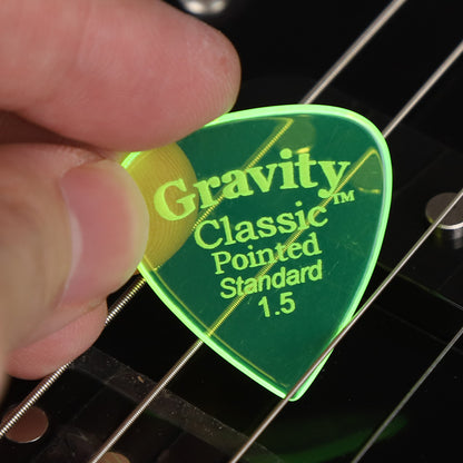 Gravity グラビティClassic Pointed Standard ギターピック GCPS15P green 1枚入り