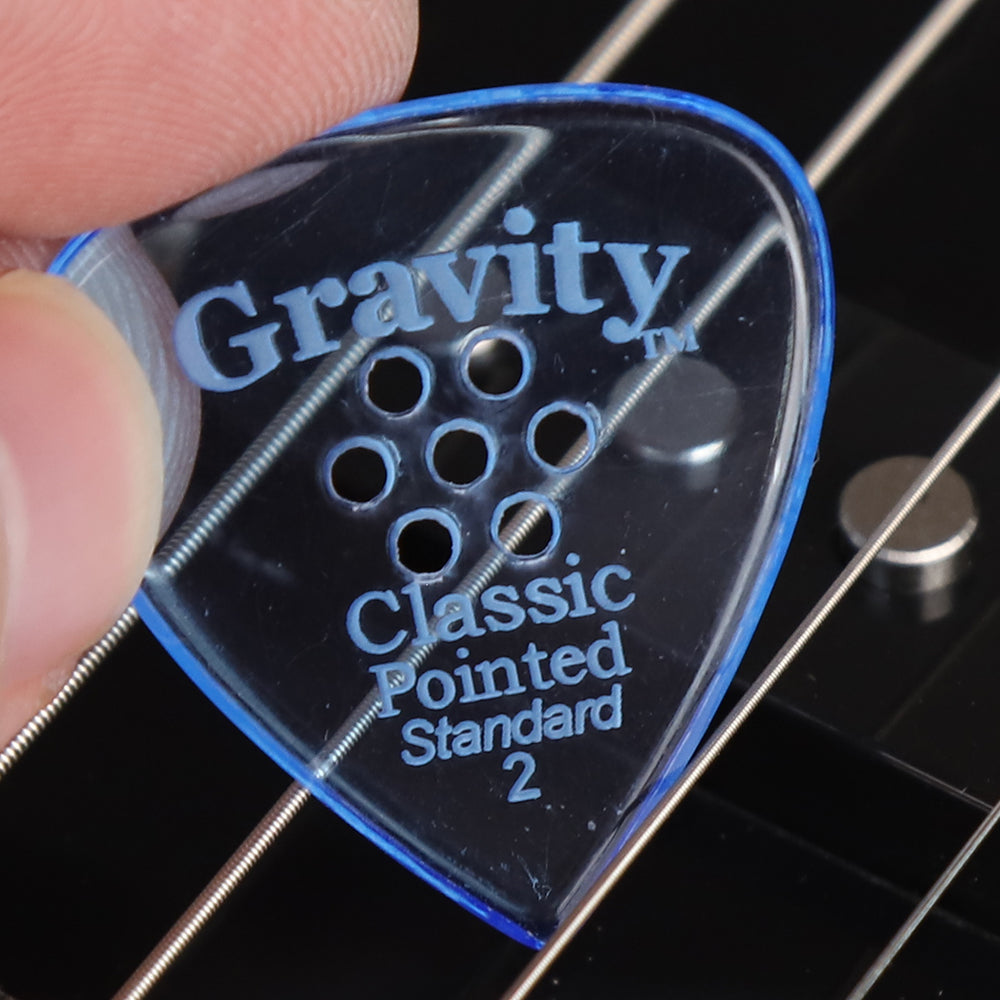 Gravity グラビティClassic Pointed Standard ギターピック GCPS2PM blue 1枚入り