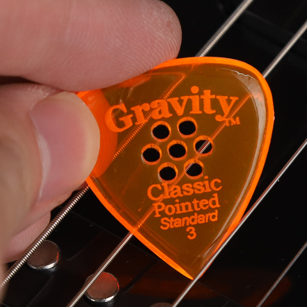 Gravity グラビティClassic Pointed Standard ギターピック GCPS3PM orange 1枚入り