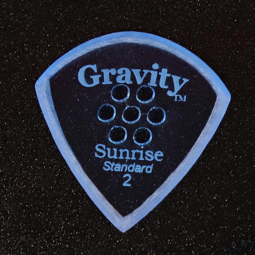 Gravity グラビティ Sunrise Standard ギターピックGSUS2MM  blue滑り止め耐久性 1枚入り