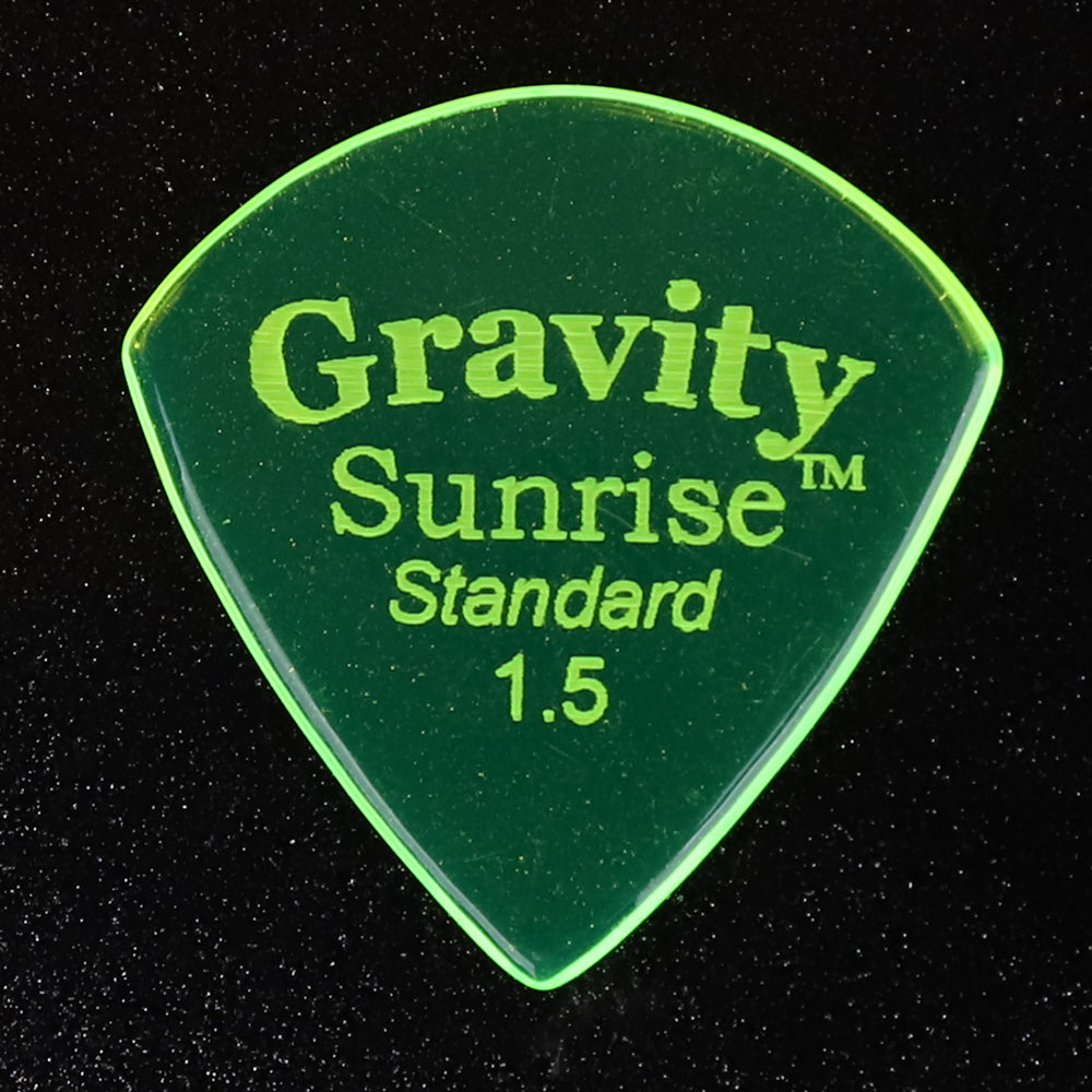 Gravity グラビティ Sunrise Standard ギターピック GSUS15P 蓄光green1枚入り