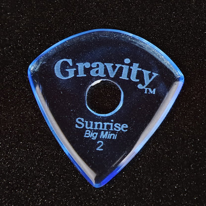 Gravity グラビティ Sunrise big mini ギターピック GSUB2PR  blue  丸穴デザイン 滑り止め耐久性 1枚入り