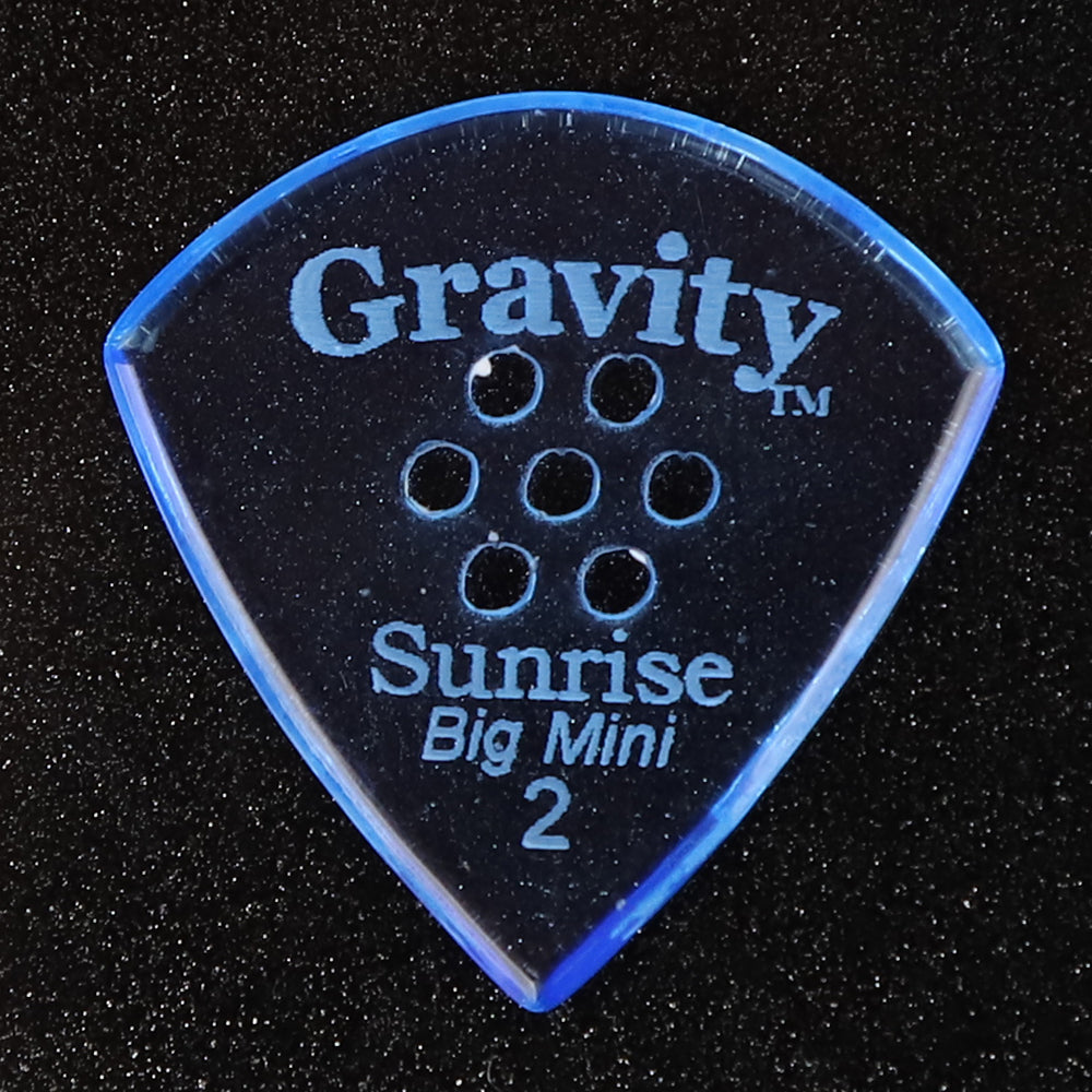 Gravity グラビティ Sunrise big mini ギターピック GSUB2PM  blue 多孔設計 滑り止め耐久性 1枚入り