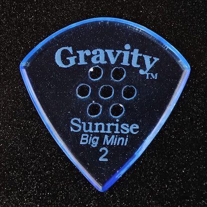 Gravity グラビティ Sunrise big mini ギターピック GSUB2PM  blue 多孔設計 滑り止め耐久性 1枚入り