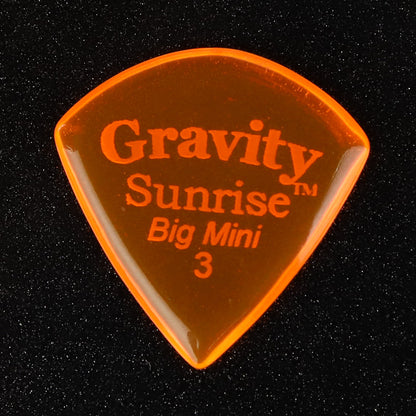 Gravity グラビティ Sunrise big mini ギターピック GSUB3P orange滑り止め耐久性 1枚入り