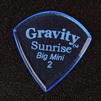 Gravity グラビティ Sunrise big mini ギターピック GSUB2P blue 滑り止め耐久性 1枚入り
