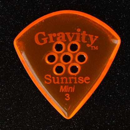 Gravity Sunrise mini ギターピック GSUM3PM orange 滑り止め耐久性