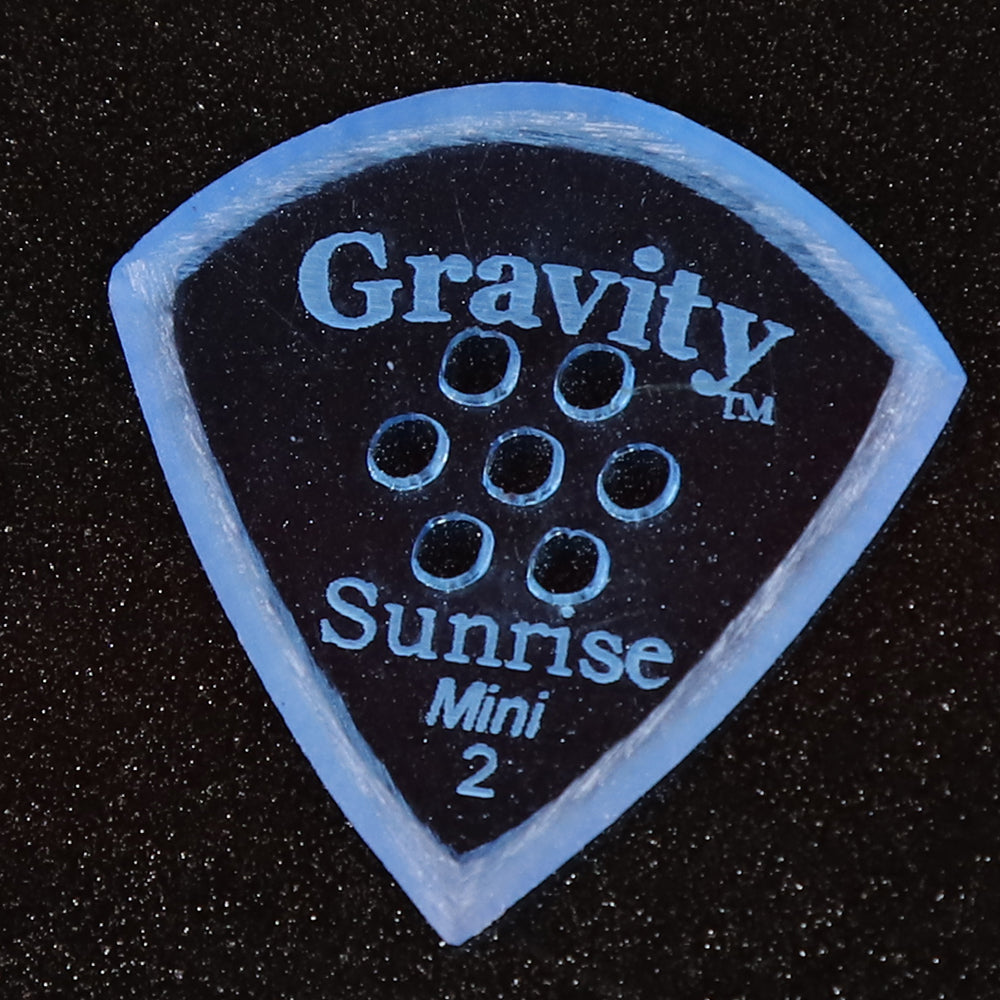 Gravity グラビティ Sunrise mini ギターピック GSUM2MM blue 滑り止め耐久性