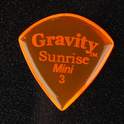Gravity グラビティ Sunrise mini ギターピック GSUM3P orange 耐久性 1枚入り