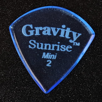 Gravity グラビティSunrise Mini ギターピック ジャズタイプ GSUM2P blue 耐久性1枚入り
