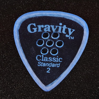 Gravity グラビティClassic big Mini ギターピックGCLB2MM blue 多孔デザイン 1枚入り
