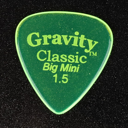Gravity グラビティClassic big Mini ギターピック GCLB15P fluorescent green 1枚入り