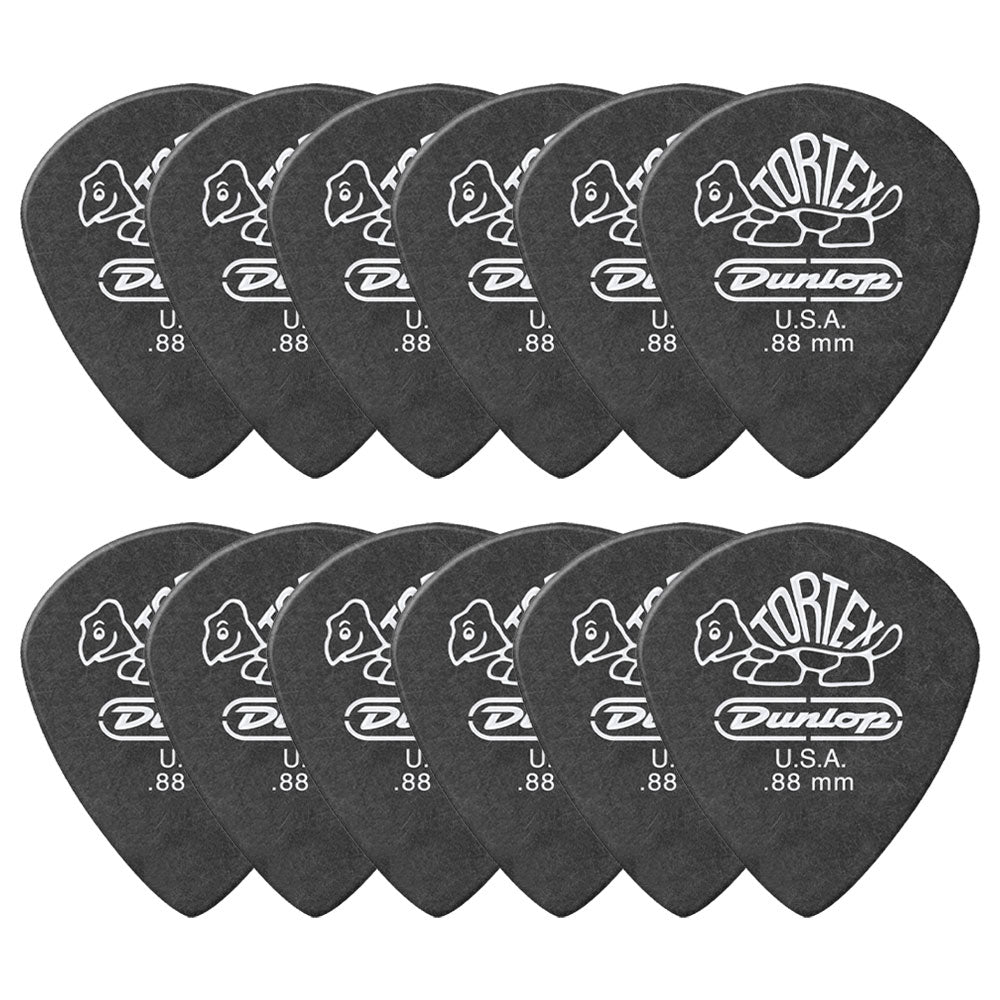 Jim Dunlop ジム ダンロップ 482R TORTEX Pitch Black Jazz III ジャズタイプギター ピック 12枚入り