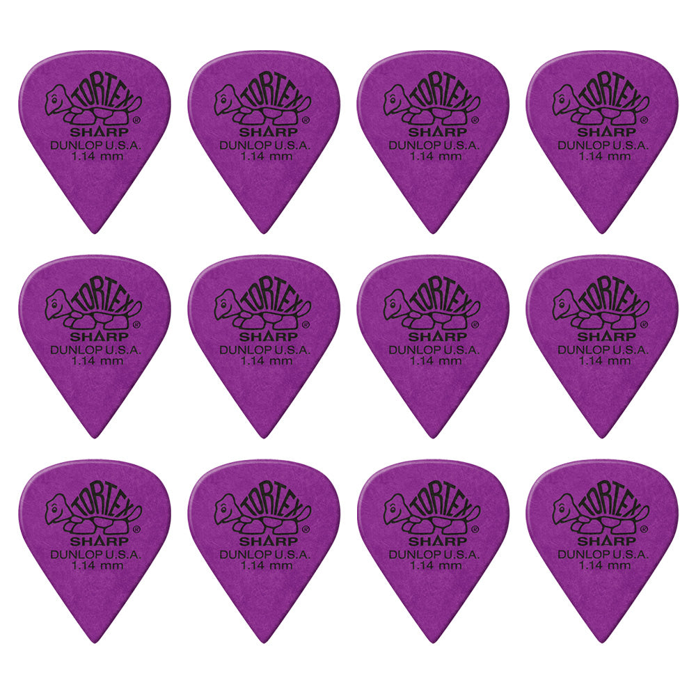 Jim Dunlop TORTEX SHARP 412- ◯◯ ギターピック 12枚入り