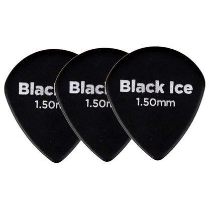 D'Addario Black Ice Jazzギターピック 3枚入り ジャズタイプ Delrin製