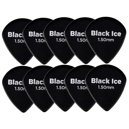 D'Addario Black Ice Jazzギターピック 10枚入り ジャズタイプ Delrin製