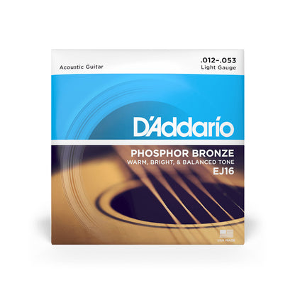 D'Addario EJシリーズ Phosphor Bronze アコースティックギター弦 EJ15 EJ16 EJ26