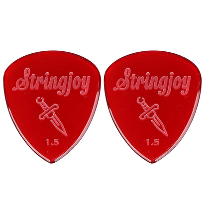 Stringjoy  ストリングジョイ ギターピック 2枚入り 耐摩耗 滑り止め仕様