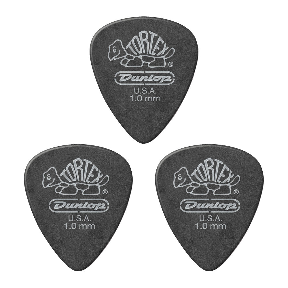 JIM Dunlop Tortex べっ甲柄 ブラックシルバー スタンダード ギターピック 488R 3枚入り