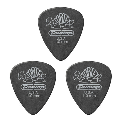 JIM Dunlop Tortex べっ甲柄 ブラックシルバー スタンダード ギターピック 488R 3枚入り