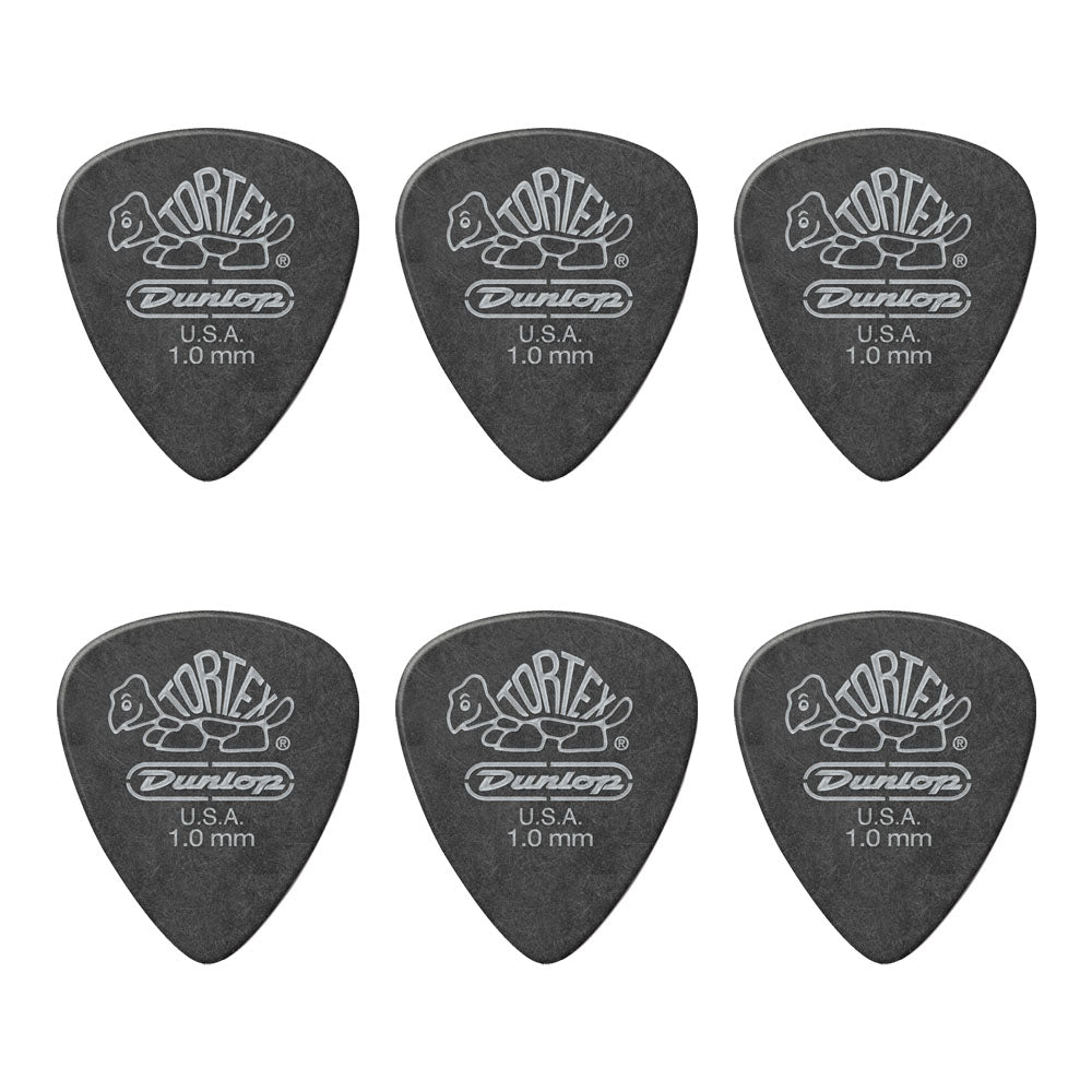 JIM Dunlop Tortex べっ甲柄 ブラックシルバー スタンダード ギターピック 488R 6枚入り