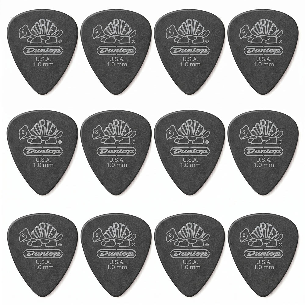JIM Dunlop Tortex べっ甲柄 ブラックシルバー スタンダード ギターピック 488R 12枚入り