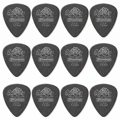 JIM Dunlop Tortex べっ甲柄 ブラックシルバー スタンダード ギターピック 488R 12枚入り