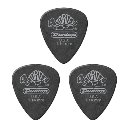 JIM Dunlop Tortex べっ甲柄 ブラックシルバー スタンダード ギターピック 488R 3枚入り