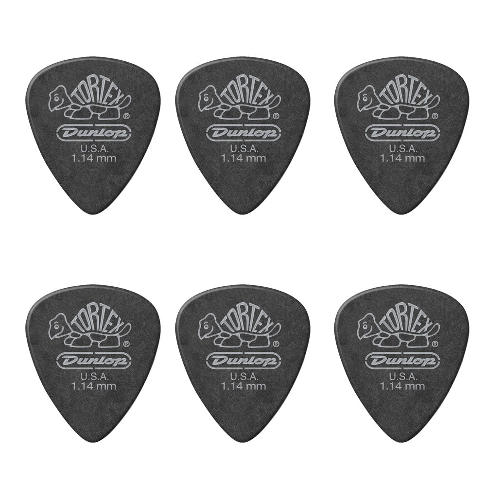 JIM Dunlop Tortex べっ甲柄 ブラックシルバー スタンダード ギターピック 488R 6枚入り