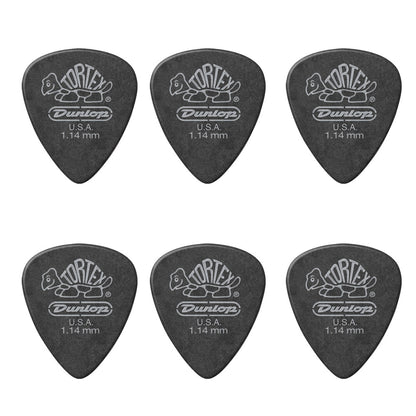 JIM Dunlop Tortex べっ甲柄 ブラックシルバー スタンダード ギターピック 488R 6枚入り